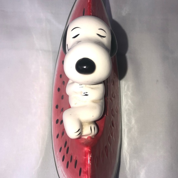 Vintage SNOOPY Watermelon Collectable Money Box 1958-1966 6” X 5” From the 60’s - Picture 4 of 7